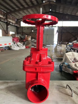 Grooved gate valve